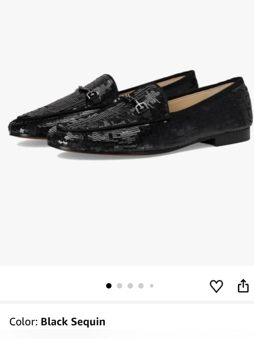 Sam Edelman Women's Loraine Loafer Color: Black Sequin size 6 new/no box